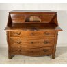 ANTICO MOBILE RIBALTA SECRETAIRE MOSSO SCRITTOIO INTARSIATO NOCE 1700 PIEMONTESE