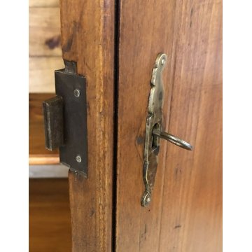 ANTICO GRANDE ARMADIO DOPPIO CORPO LEGNO PIOPPO 2 ANTE GUARDAROBA EPOCA MOBILE 