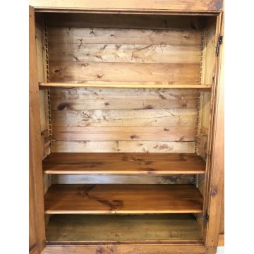 ANTICO GRANDE ARMADIO DOPPIO CORPO LEGNO PIOPPO 2 ANTE GUARDAROBA EPOCA MOBILE 
