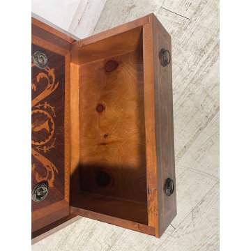 ANTICO COMODINO LEGNO INTARSIATO STILE LUIGI XVI PICCOLA CASSETTIERA MOBILETTO