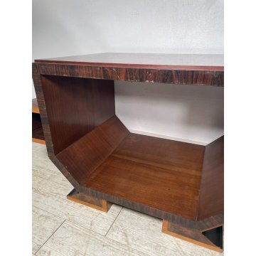 ANTICO TAVOLO FUMO DA SALOTTO ART DECO LEGNO NOCE epoca 1900 TAVOLINO RADICA