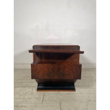 ANTICO TAVOLO FUMO DA SALOTTO ART DECO LEGNO NOCE epoca 1900 TAVOLINO RADICA