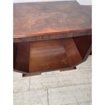 ANTICO TAVOLO FUMO DA SALOTTO ART DECO LEGNO NOCE epoca 1900 TAVOLINO RADICA