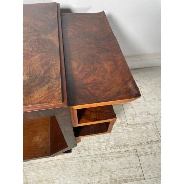 ANTICO TAVOLO FUMO DA SALOTTO ART DECO LEGNO NOCE epoca 1900 TAVOLINO RADICA