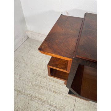 ANTICO TAVOLO FUMO DA SALOTTO ART DECO LEGNO NOCE epoca 1900 TAVOLINO RADICA