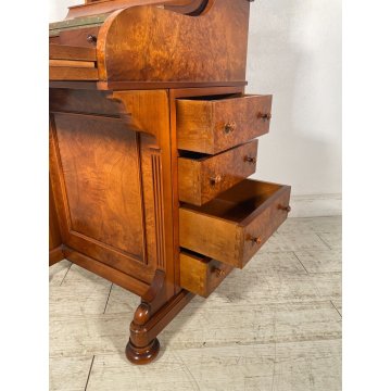 ANTICO DAVENPORT SCRITTOIO SECRETAIRE INGLESE LEGNO RADICA SCRIVANIA ANNI 60