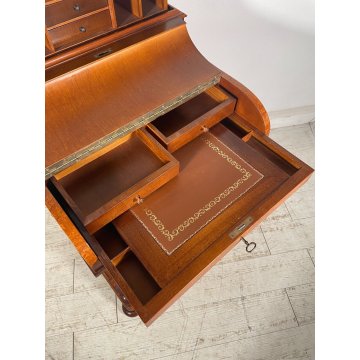 ANTICO DAVENPORT SCRITTOIO SECRETAIRE INGLESE LEGNO RADICA SCRIVANIA ANNI 60