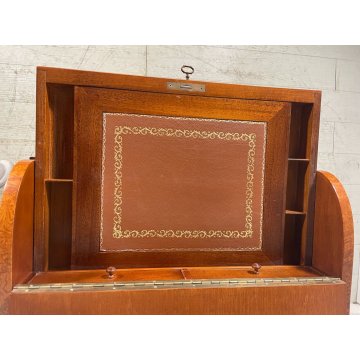 ANTICO DAVENPORT SCRITTOIO SECRETAIRE INGLESE LEGNO RADICA SCRIVANIA ANNI 60