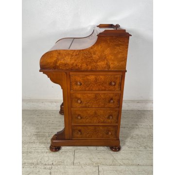 ANTICO DAVENPORT SCRITTOIO SECRETAIRE INGLESE LEGNO RADICA SCRIVANIA ANNI 60