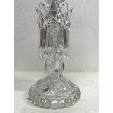 CANDELABRO PORTACANDELA CRISTALLO BACCARAT LUXURY CRYSTAL CANDELSTICK 55cm/h '70