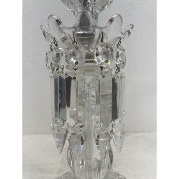 CANDELABRO PORTACANDELA CRISTALLO BACCARAT LUXURY CRYSTAL CANDELSTICK 55cm/h '70