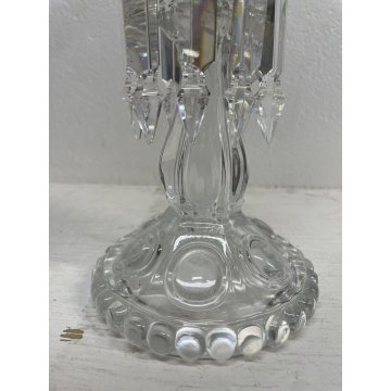 CANDELABRO PORTACANDELA CRISTALLO BACCARAT LUXURY CRYSTAL CANDELSTICK 55cm/h '70