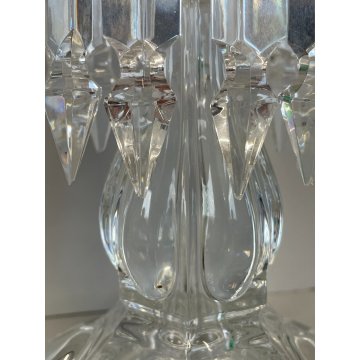 CANDELABRO PORTACANDELA CRISTALLO BACCARAT LUXURY CRYSTAL CANDELSTICK 55cm/h '70