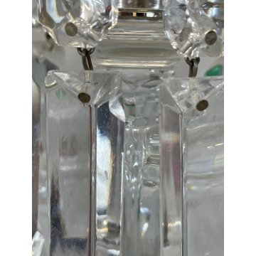 CANDELABRO PORTACANDELA CRISTALLO BACCARAT LUXURY CRYSTAL CANDELSTICK 55cm/h '70