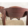 LOTTO 6 SEDIE ANNI 60 DESIGN SCANDINAVE VINTAGE CHAIR LEGNO FERRO STOFFA SET 6
