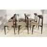 LOTTO 6 SEDIE ANNI 60 DESIGN SCANDINAVE VINTAGE CHAIR LEGNO FERRO STOFFA SET 6