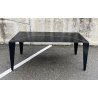 TAVOLO PRANZO RETTANGOLARE DESIGN FERRO VERNICIATO NERO ANNI 80 TABLE MODERNO