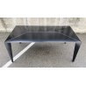 TAVOLO PRANZO RETTANGOLARE DESIGN FERRO VERNICIATO NERO ANNI 80 TABLE MODERNO