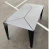 TAVOLO PRANZO RETTANGOLARE DESIGN FERRO VERNICIATO NERO ANNI 80 TABLE MODERNO