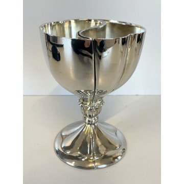 COPPIA COPPA GOBLET CALICE CUORE ARGENTATO Heart to Heart WEDDING ANNIVERSARY