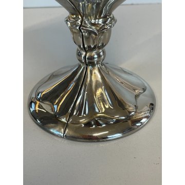 COPPIA COPPA GOBLET CALICE CUORE ARGENTATO Heart to Heart WEDDING ANNIVERSARY