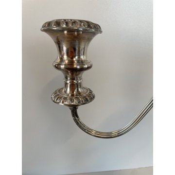 CANDELABRO VINTAGE SILVER PLATED Ellis & Barker 3 BRACCI 3 FIAMME MID CENTURY UK