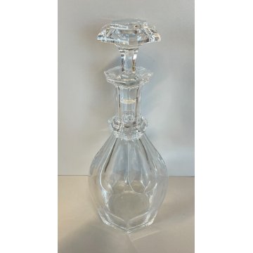 BOTTIGLIA LIQUORE CRISTALLO FIRMATA BACCARAT BOTTLE CARAFFA DECANTER SFACCETTATA