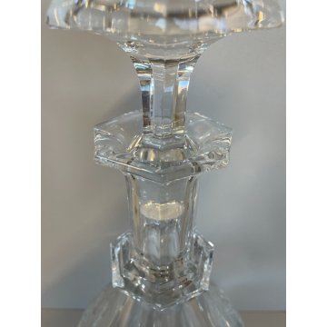 BOTTIGLIA LIQUORE CRISTALLO FIRMATA BACCARAT BOTTLE CARAFFA DECANTER SFACCETTATA