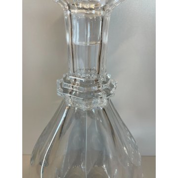 BOTTIGLIA LIQUORE CRISTALLO FIRMATA BACCARAT BOTTLE CARAFFA DECANTER SFACCETTATA