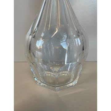 BOTTIGLIA LIQUORE CRISTALLO FIRMATA BACCARAT BOTTLE CARAFFA DECANTER SFACCETTATA