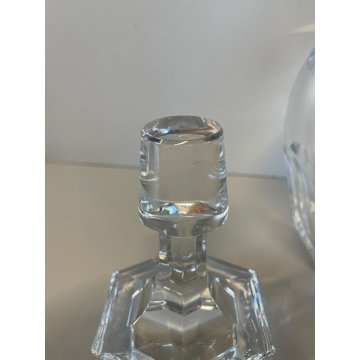 BOTTIGLIA LIQUORE CRISTALLO FIRMATA BACCARAT BOTTLE CARAFFA DECANTER SFACCETTATA