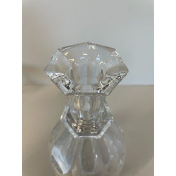 BOTTIGLIA LIQUORE CRISTALLO FIRMATA BACCARAT BOTTLE CARAFFA DECANTER SFACCETTATA