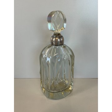 ANTICA BOTTIGLIA ART DECO PORTA LIQUORI BOTTLE CARAFFA ANNI '30 ARGENTO 800