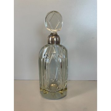 ANTICA BOTTIGLIA ART DECO PORTA LIQUORI BOTTLE CARAFFA ANNI '30 ARGENTO 800