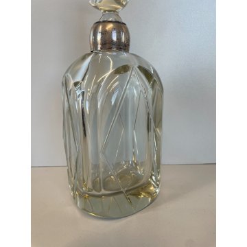 ANTICA BOTTIGLIA ART DECO PORTA LIQUORI BOTTLE CARAFFA ANNI '30 ARGENTO 800