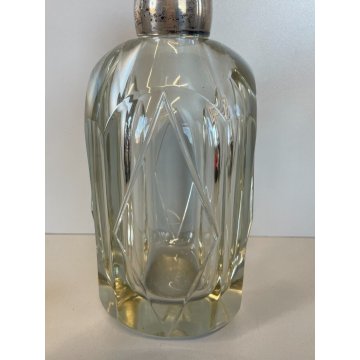 ANTICA BOTTIGLIA ART DECO PORTA LIQUORI BOTTLE CARAFFA ANNI '30 ARGENTO 800