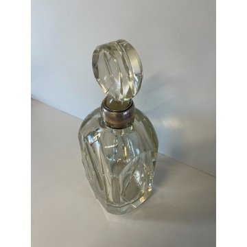 ANTICA BOTTIGLIA ART DECO PORTA LIQUORI BOTTLE CARAFFA ANNI '30 ARGENTO 800