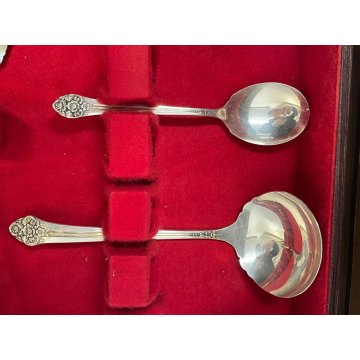 ANTICO SERVIZIO POSATE ROGERS EPOCA 1881 ARGENTATO silverplate SCATOLA DECORO