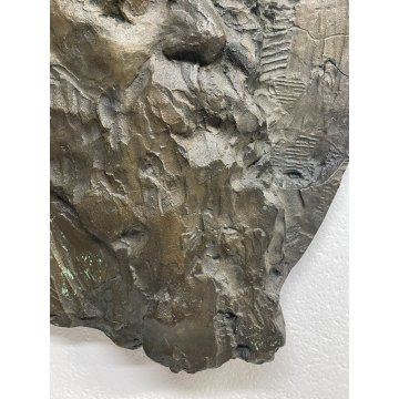 ANTICA GRANDE SCULTURA BRONZO RITRATTO UOMO VOLTO MASCHILE BARBA OCCHIALI '900