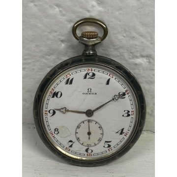 OROLOGIO OMEGA DA TASCA TULA SILVER UOMO NIELLO LAVORATO ARGENTO 800 CAL 18 LPB 