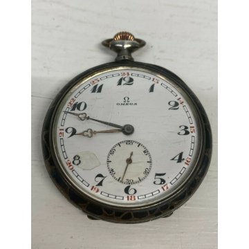OROLOGIO OMEGA DA TASCA TULA SILVER UOMO NIELLO LAVORATO ARGENTO 800 CAL 18 LPB 