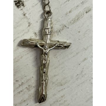 ROSARIO ARGENTO 925 GRANI PIETRE TURCHESI ø 4 mm VINTAGE COLLEZIONE RELIGIOSO