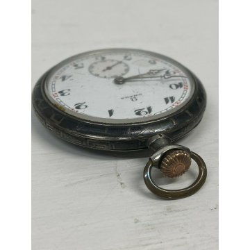 OROLOGIO OMEGA DA TASCA TULA SILVER UOMO NIELLO LAVORATO ARGENTO 800 CAL 18 LPB 