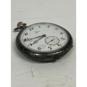 OROLOGIO OMEGA DA TASCA TULA SILVER UOMO NIELLO LAVORATO ARGENTO 800 CAL 18 LPB 