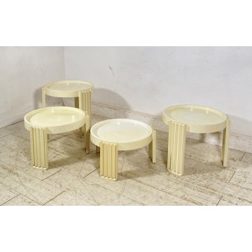 SET 4 TAVOLINI IMPILABILI Gianfranco Frattini MOD. Marema ANNI 60 ABS CASSINA