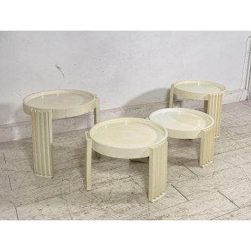 SET 4 TAVOLINI IMPILABILI Gianfranco Frattini MOD. Marema ANNI 60 ABS CASSINA