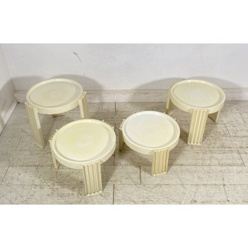 SET 4 TAVOLINI IMPILABILI Gianfranco Frattini MOD. Marema ANNI 60 ABS CASSINA