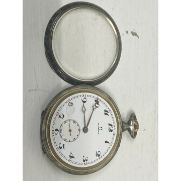 OROLOGIO OMEGA DA TASCA TULA SILVER UOMO NIELLO LAVORATO ARGENTO 800 CAL 18 LPB 