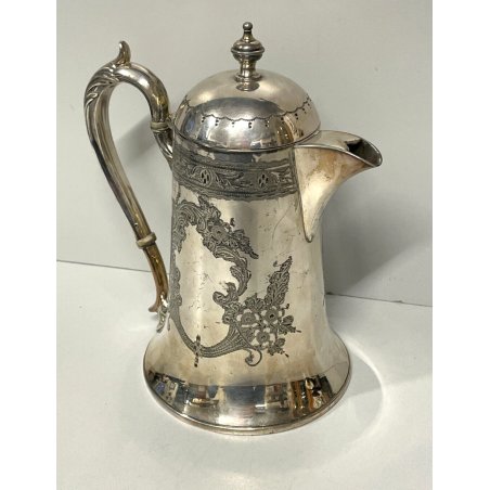 ANTICA CEFFETTIERA ARGENTATA DECORO FLOREALE ANNI 70 CIOCCOLATIERA BROCCA TEIERA
