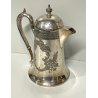 ANTICA CEFFETTIERA ARGENTATA DECORO FLOREALE ANNI 70 CIOCCOLATIERA BROCCA TEIERA